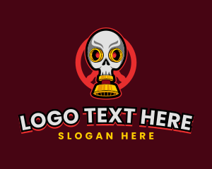 Gaming - Scary Skull Gas Mask Gaming logo design