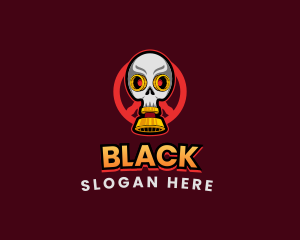 Scary Skull Gas Mask logo design