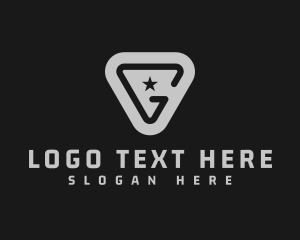 Grayscale - Triangle Star Letter G logo design