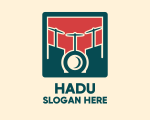 Modern Drum Set Logo