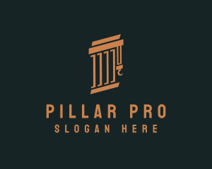 Pillar Crane Hook logo design