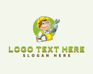 Zoo - Monkey Wrench Mechanic logo design