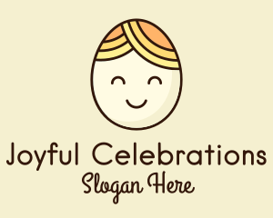 Festivity - Smiling Happy Egg Head logo design