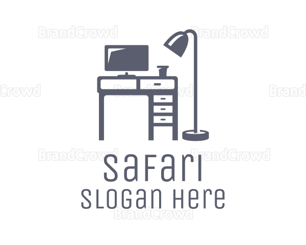 Gray Desk Office Logo