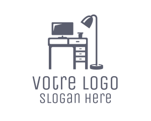 Gray Desk Office Logo