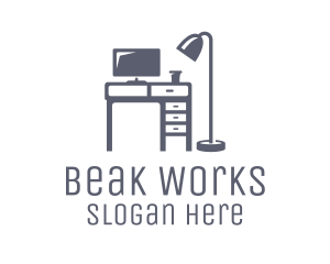 Gray Desk Office logo design