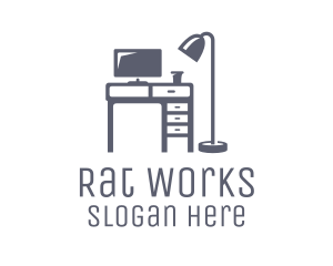 Gray Desk Office logo design