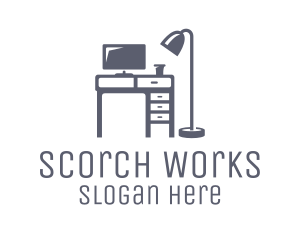 Gray Desk Office logo design