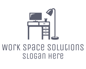 Desk - Gray Desk Office logo design