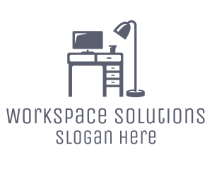 Office - Gray Desk Office logo design