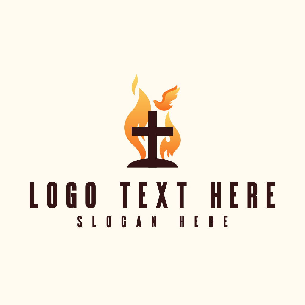 Fire Cross Crucifix Logo | BrandCrowd Logo Maker