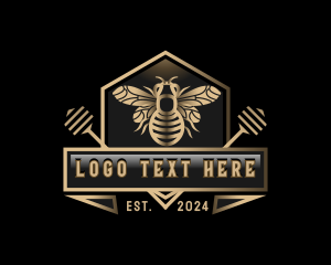 Bee - Honey Bee Apiary logo design