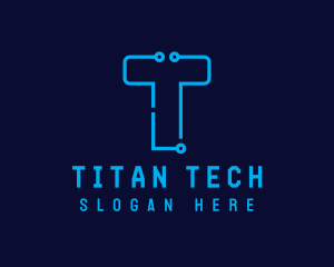 Digital Technology Letter T logo design