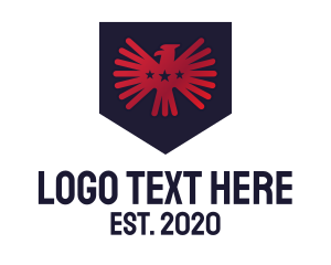 Eagle - Red Eagle Shield logo design