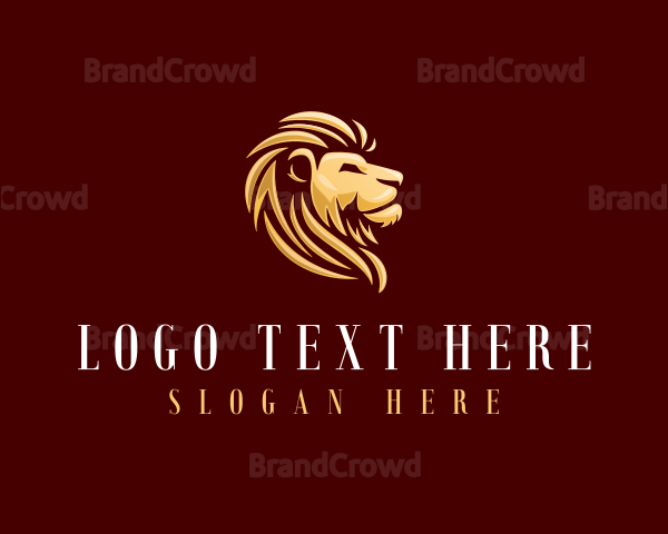 Golden Lion Animal Logo