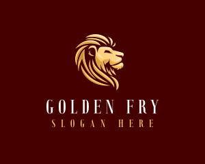 Golden Lion Animal logo design