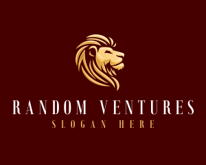 Golden Lion Animal logo design