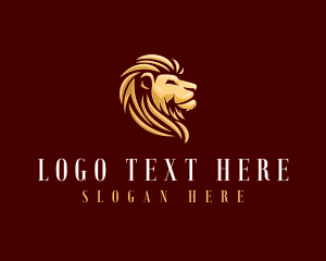 Golden Lion Animal Logo