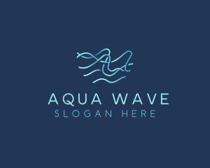 Wave Water Movement logo design