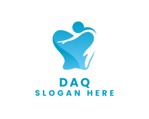 Odontology - Blue Dental Tooth logo design