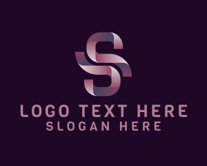 Fashion Designer - Modern Ribbon Letter S Business logo design