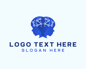 Neurology - Ai Brain Idea logo design