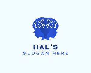 Mental Health - Ai Brain Idea logo design