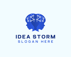 Ai Brain Idea logo design