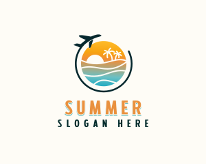 Tropical Beach Vacation logo design