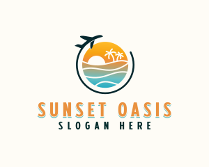 Tropical Beach Vacation logo design