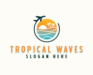 Tropical Beach Vacation logo design