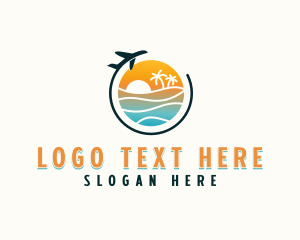 Tropical Beach Vacation Logo