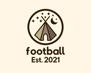 Campsite - Night Sky Tent logo design