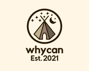 Camp - Night Sky Tent logo design