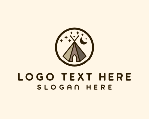 Outdoor - Night Sky Tent logo design