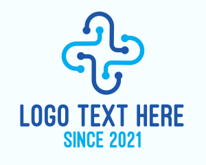 Med - Blue Digital Medicine logo design