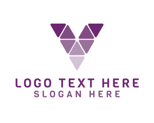 Telecommunication - Programming Software Letter V logo design