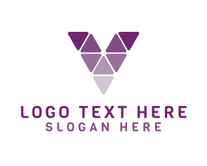 Technology - Programming Software Letter V logo design