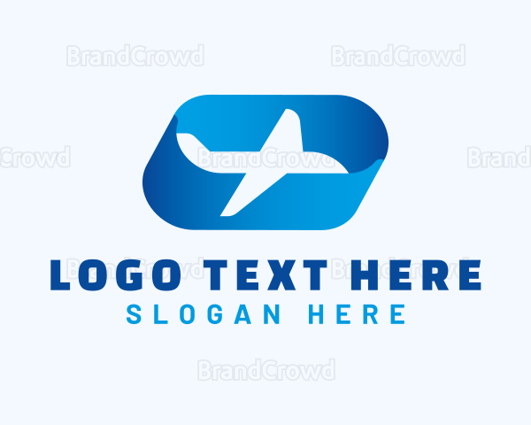 Gradient Airplane Trip Logo