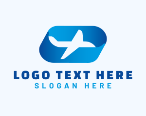 Airplane - Gradient Airplane Trip logo design