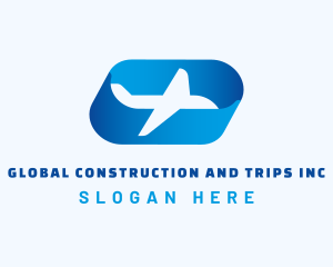 Travel - Gradient Airplane Trip logo design