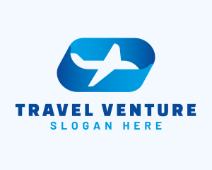 Trip - Gradient Airplane Trip logo design