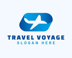 Trip - Gradient Airplane Trip logo design