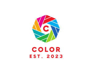 Colorful Shutter Origami  logo design