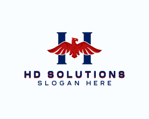 Eagle Aviation Letter H logo design