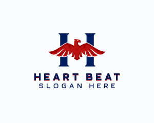 Eagle Aviation Letter H logo design