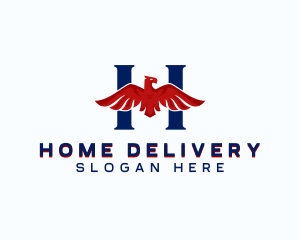 Eagle Aviation Letter H logo design