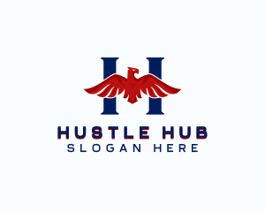 Eagle Aviation Letter H logo design