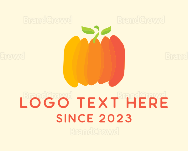 Autumn Pumpkin Vegetable Logo