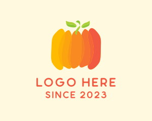 Farmer - Autumn Pumpkin Vegetable logo design
